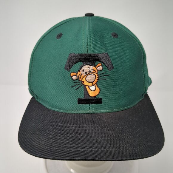 Tigger Snapback Hat Green One Size Adjustable Colorblock 6 Panel Disney - Picture 2 of 9